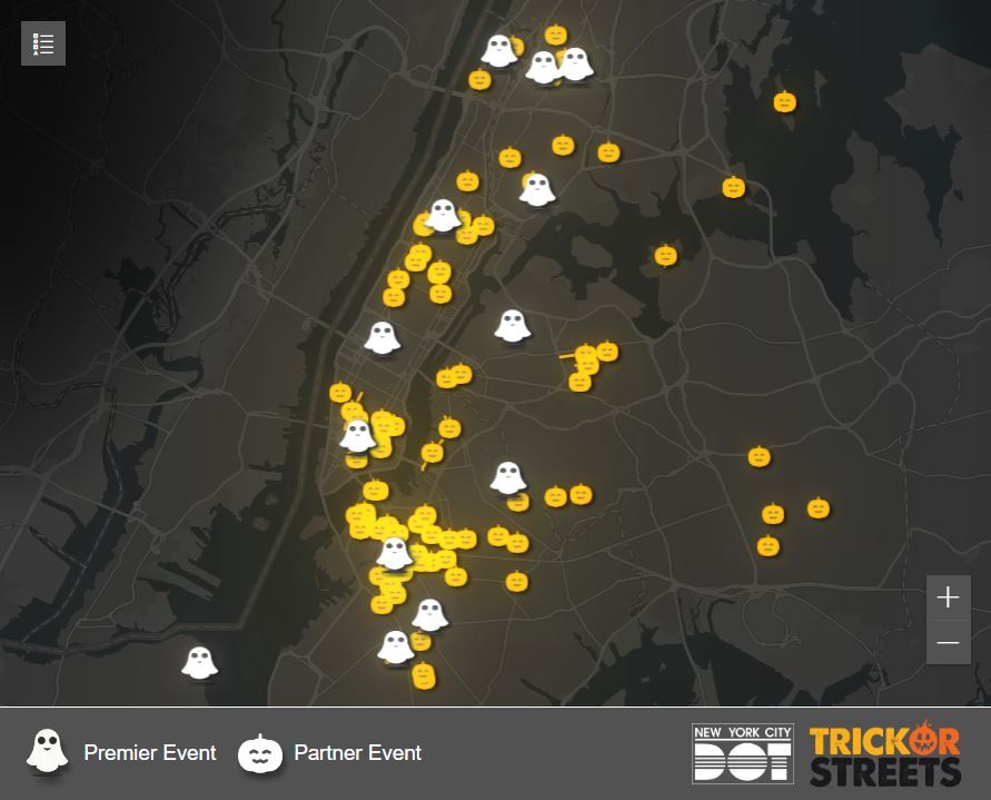 Trick-or-Streets: New York pedonalizza 107 luoghi pubblici per Halloween
